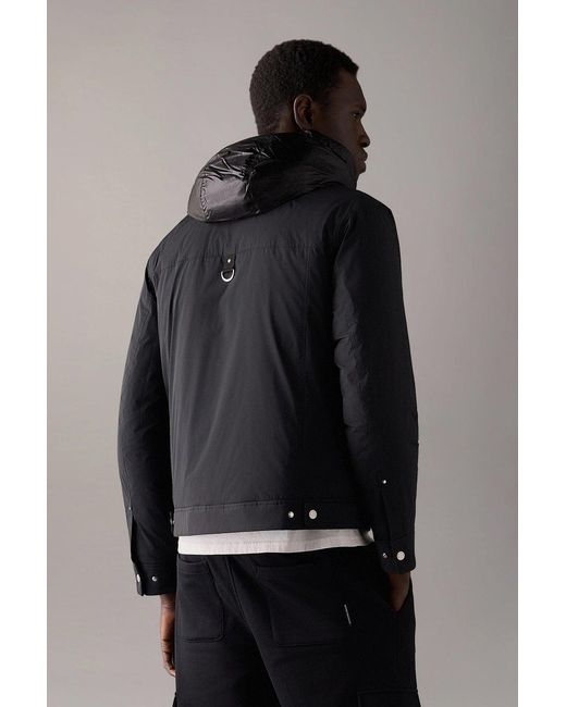 Moose Knuckles Black Brixton Trucker Jacket for men