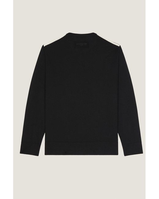 Givenchy Black Branded Wool Sweater for men