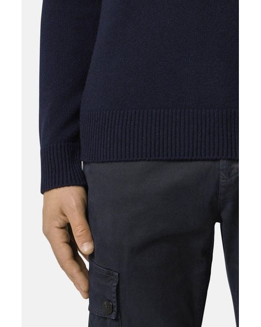 Stone Island Blue Button Thru 5100040 Sweater for men