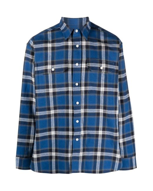 Givenchy Blue Lumberjack Shirt for men