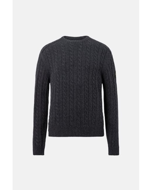 Belstaff Blue Westport Crewneck Sweater for men