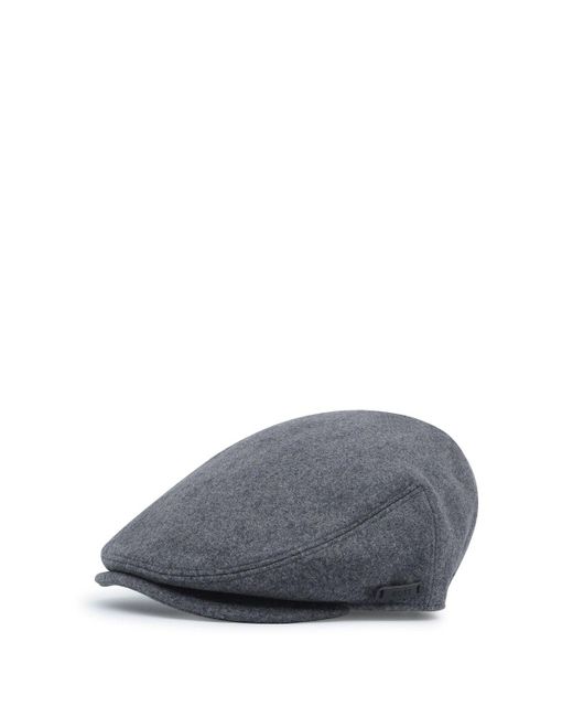 Boss Gray Stefaan Wool Mix Hat for men