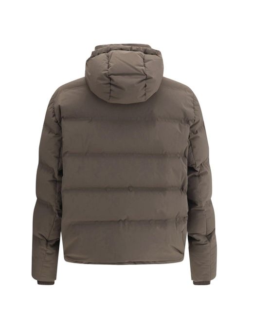 Brunello Cucinelli Brown Down Filled Jacket for men