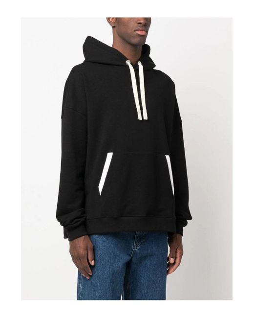 Palm Angels Black Sartorial Tape Classic Hoody for men