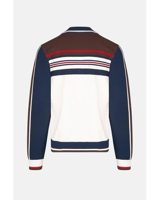 Casablanca Blue Cafe Stripe Zip Up Jacket for men