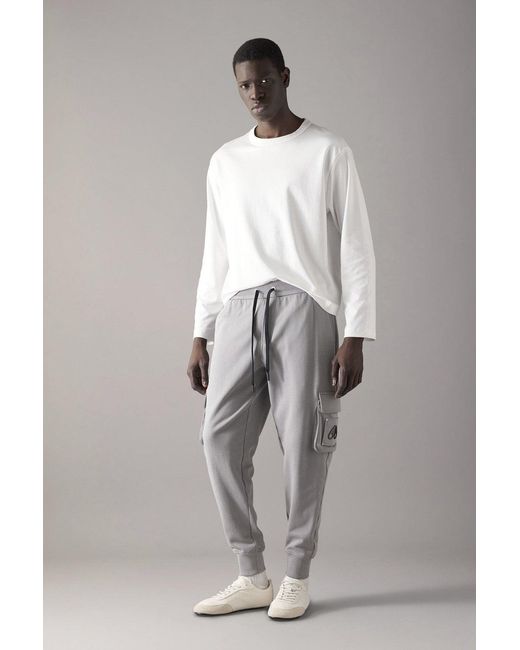 Moose Knuckles Gray Hartsfield Cargo JOGGERS for men