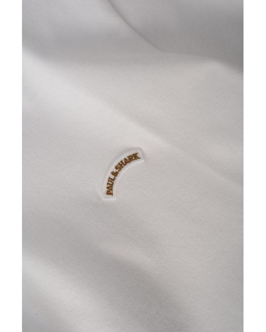 Paul & Shark White Pure Cotton Jersey Badge T Shirt for men