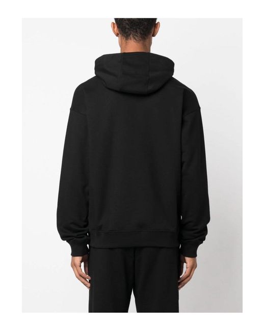 Versace Black Branded Pullover Hooded Top for men