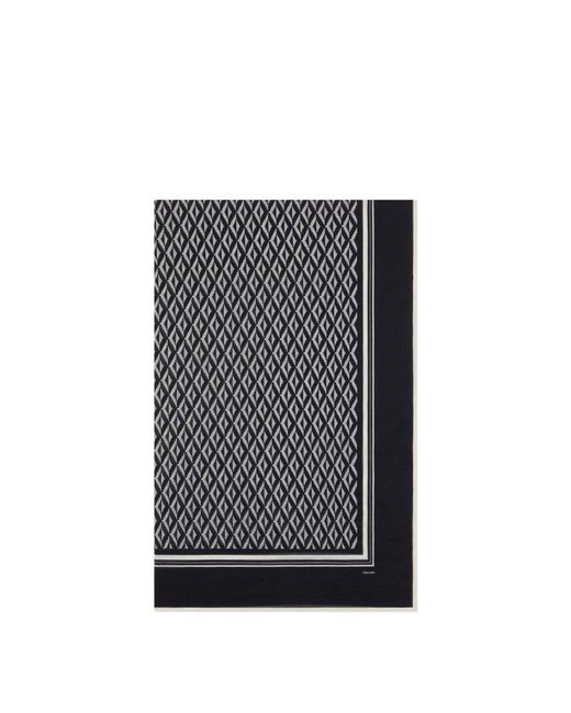 Tom Ford Black Asymmetrical Rhombus Scarf for men