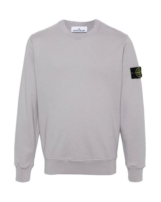 Stone Island Gray Classic Cotton Sweatshirt for men