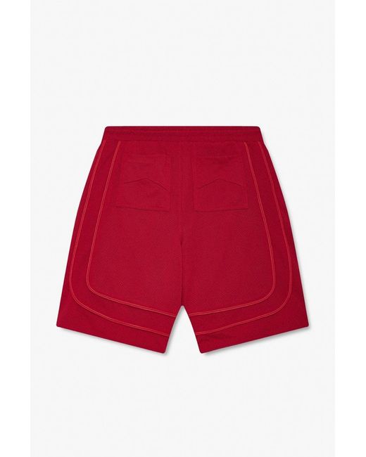 Rhude Red BAGGY Mesh Shorts for men