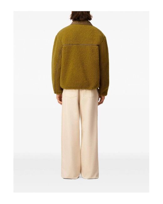 AMI Green Boxy Fleece Jacket for men