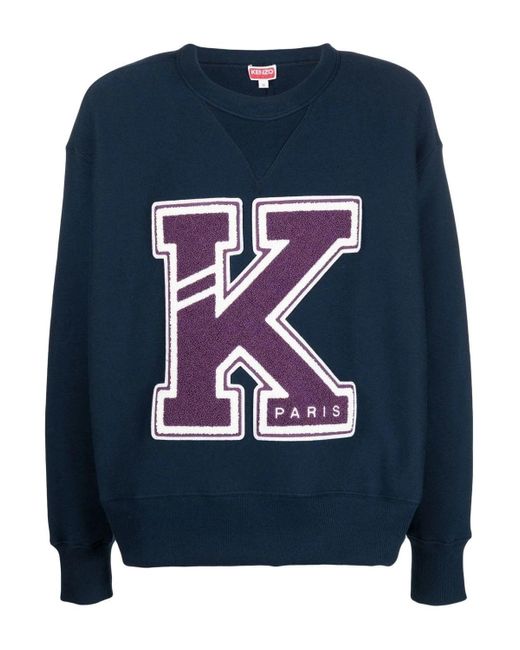 KENZO Blue College Exagerated Sweat for men