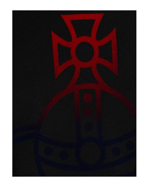 Vivienne Westwood Black Orb & Star T Shirt for men