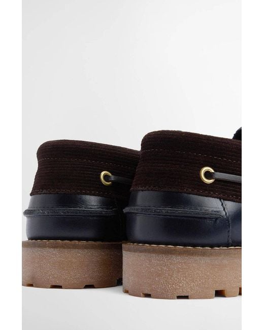 Barbour White Deck Boat Shoes for men