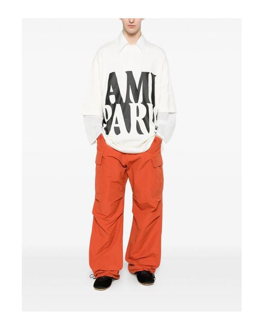 AMI Natural Oversize T Shirt for men