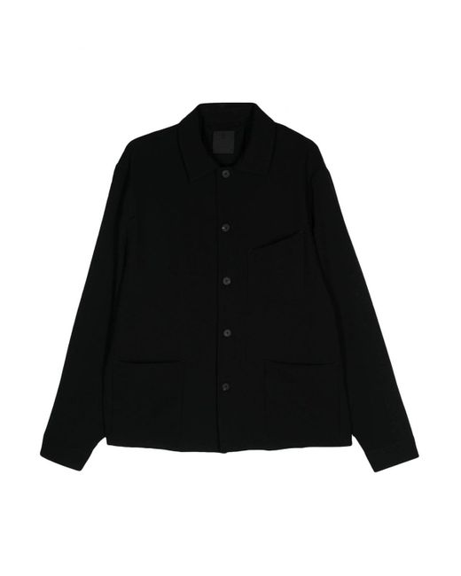 Givenchy Black Wool Patch Pockets Overshirt for men