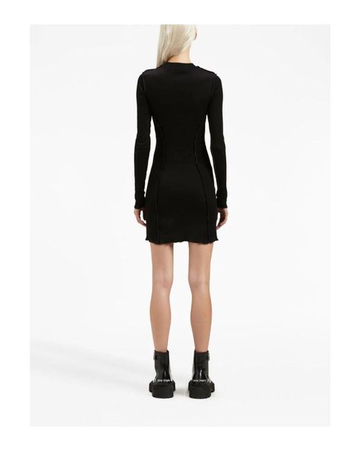 Palm Angels Black Logo Rib Dress