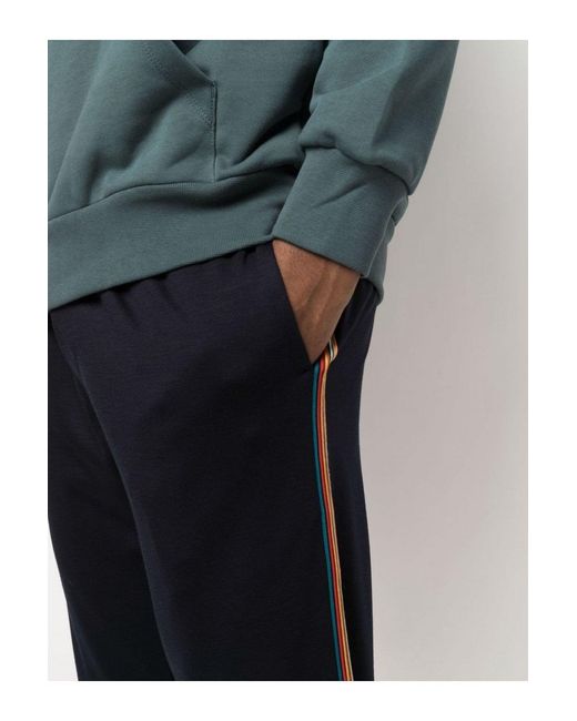 Paul Smith Blue Taped Seam Slim Leg JOGGERS for men