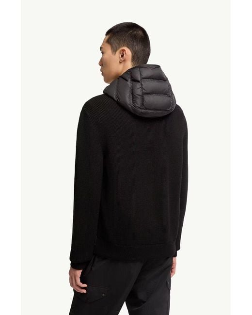 Moncler Black Hybrid Hooded Jacket for men