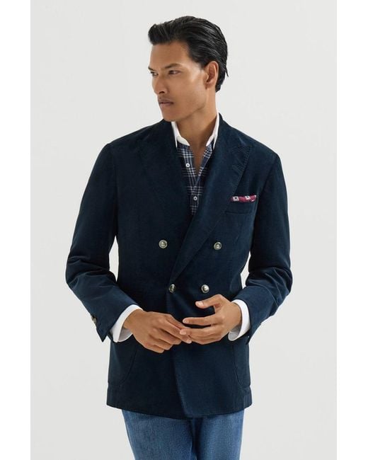Brunello Cucinelli Blue Deconstructed Jacket for men