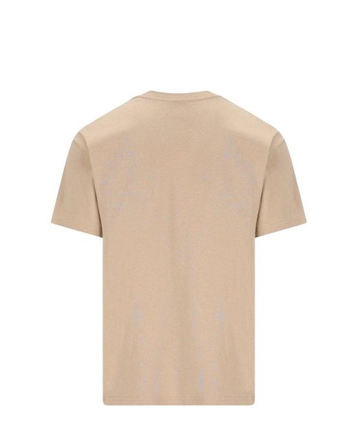 Givenchy Natural Embroidered Logo T Shirt for men