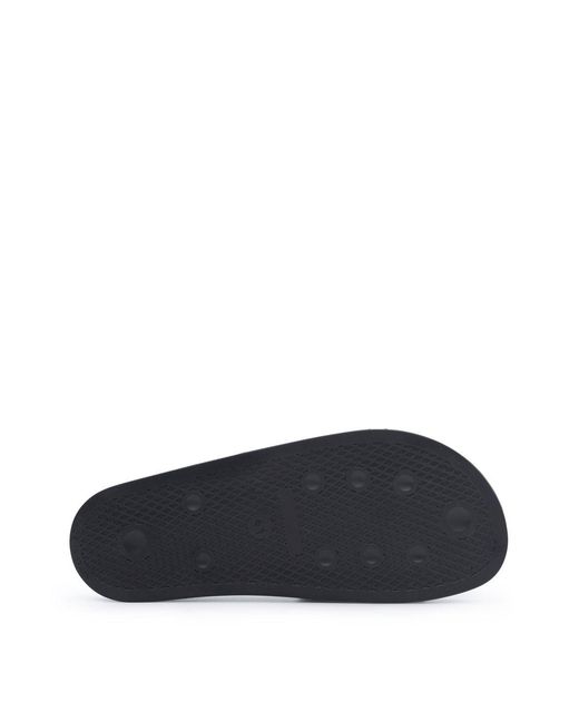 Rhude White Checkered Leather Slides for men