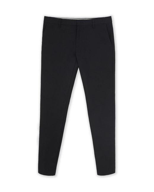 Emporio Armani Black Cotton Stretch Chinos for men