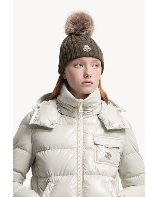 Moncler Green Pom Pom Hat for men