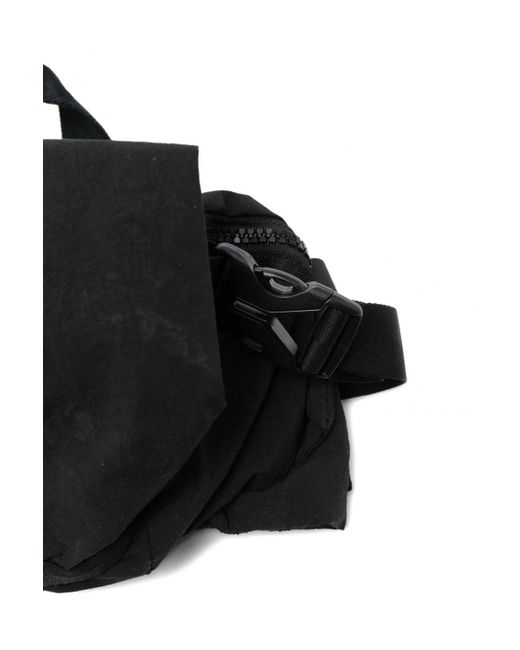 C P Company Black Logo Waist Bag for men