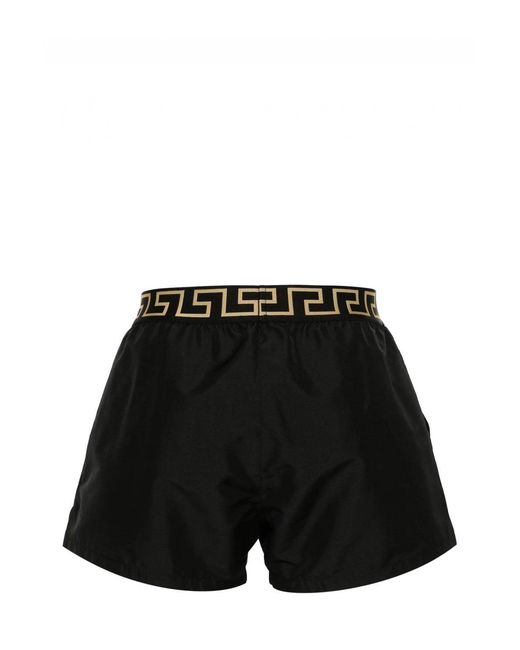 Versace Black Greca Swimshorts for men