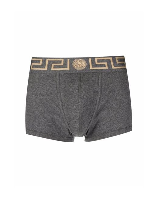Versace Gray Two Pack Boxer Shorts Black/grey for men