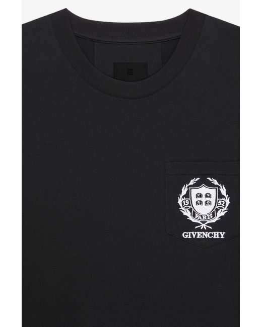 Givenchy Black Branded Cotton T Shirt for men