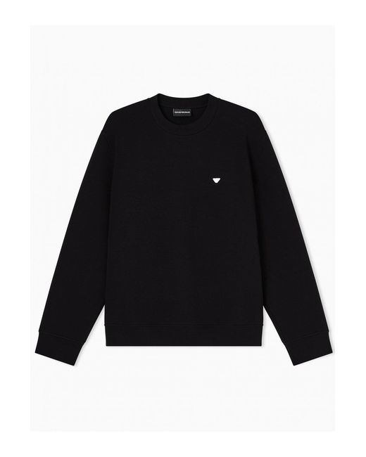 Emporio Armani Black Branded Sweatshirt for men