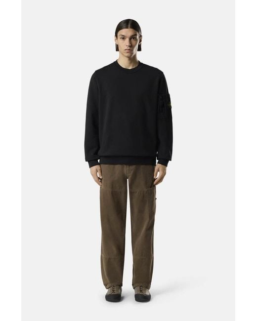 Stone Island Black Cotton 6100015 Sweatshirt for men