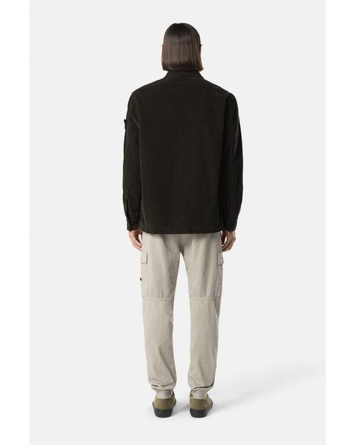 Stone Island Black Corduroy 1200016 Overshirt for men