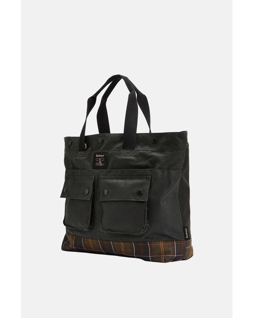 Barbour Black Field Wax Tote Bag