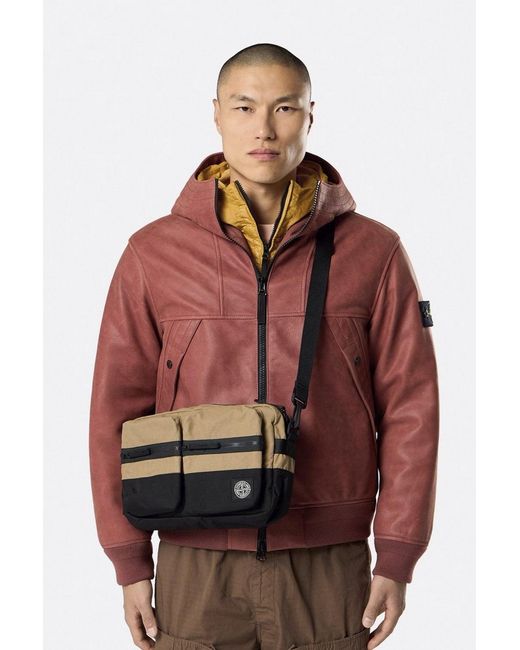 Stone Island Black S0331 Crossbody Bag for men