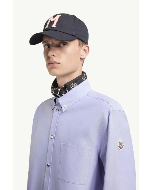 Moncler Purple Cotton Shirt for men