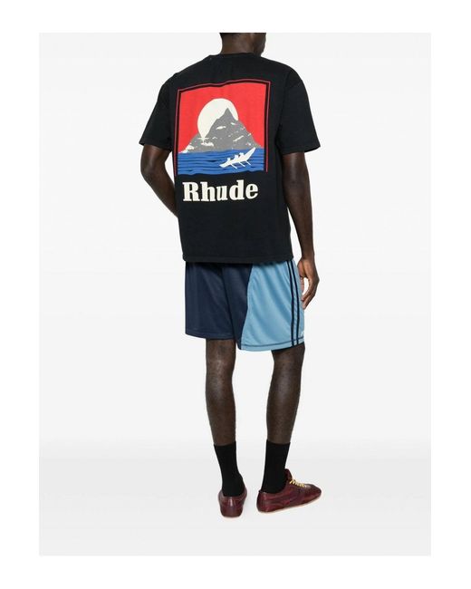 Rhude Black Moonlight Regatta Tee for men