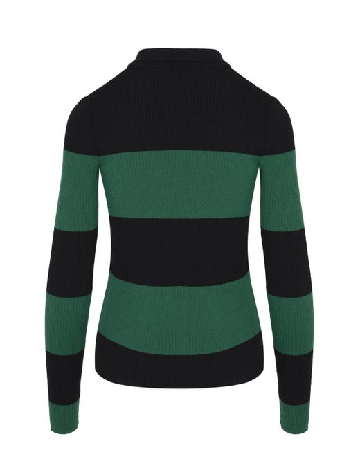 Moncler Genius Green Women's Knitted Ls Polo