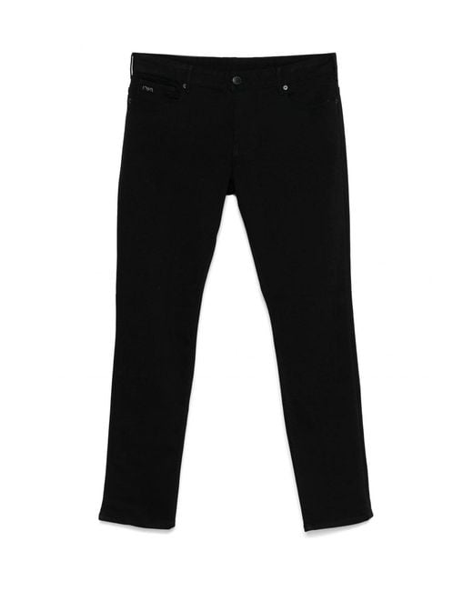 Emporio Armani Black Slim 5 Pocket Jeans for men