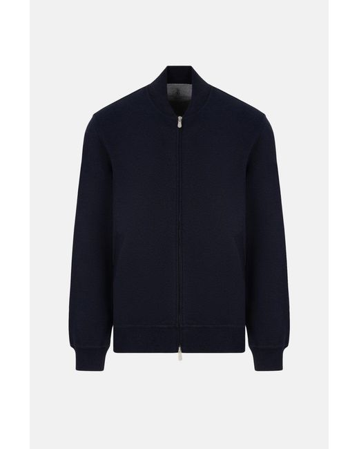 Brunello Cucinelli Blue Cardigan Sweatshirt for men