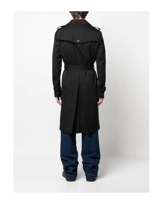 Valentino Black Untitled Stud Trench for men
