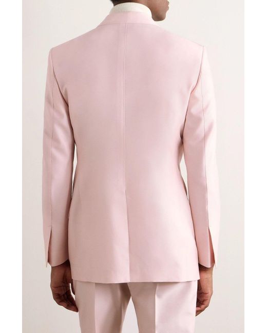 Tom Ford Pink Atticus Wool Silk Jacket for men