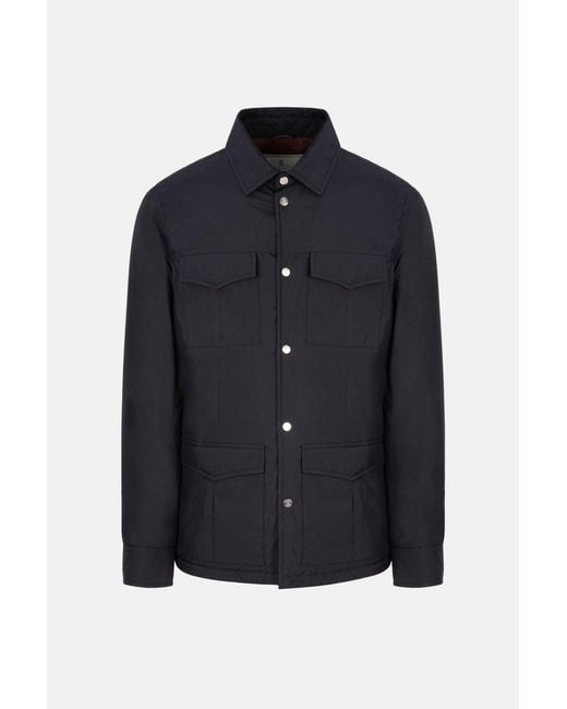 Brunello Cucinelli Black Water Resistant Field Jacket for men
