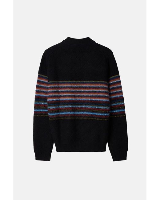 Paul Smith Black Ps Stripes Zip Cardigan for men