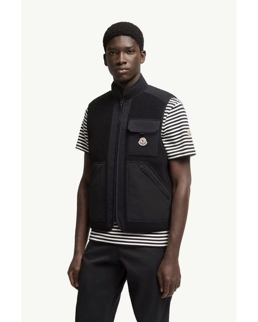 Moncler Black Lenevra Gilet for men