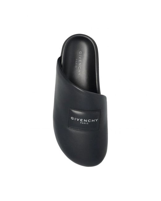 Givenchy Black Leather Mules for men