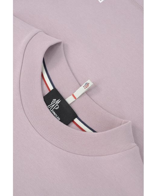 Moncler Pink Branded Cotton T Shirt